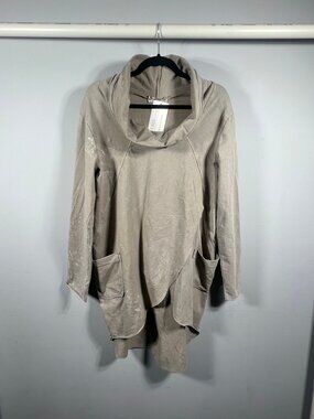 Tina Stephens Top Womens Tunic 3/4 Sleeve One Size Cotton Lagenlook Italian
